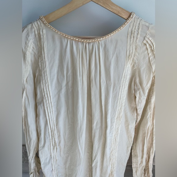 Calypso st. Barth creamy boho blouse silk size XS - Picture 6 of 10